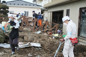 家屋内の土砂撤去