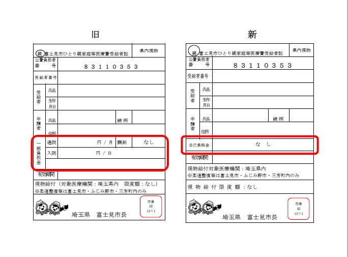 ひとり親家庭等受給者証