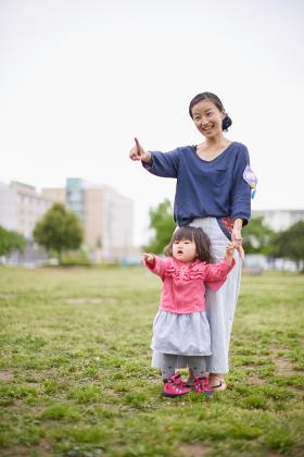 あおむし撮影会での子どもの写真