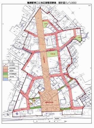 鶴瀬駅東口土地区画整理事業設計図の画像